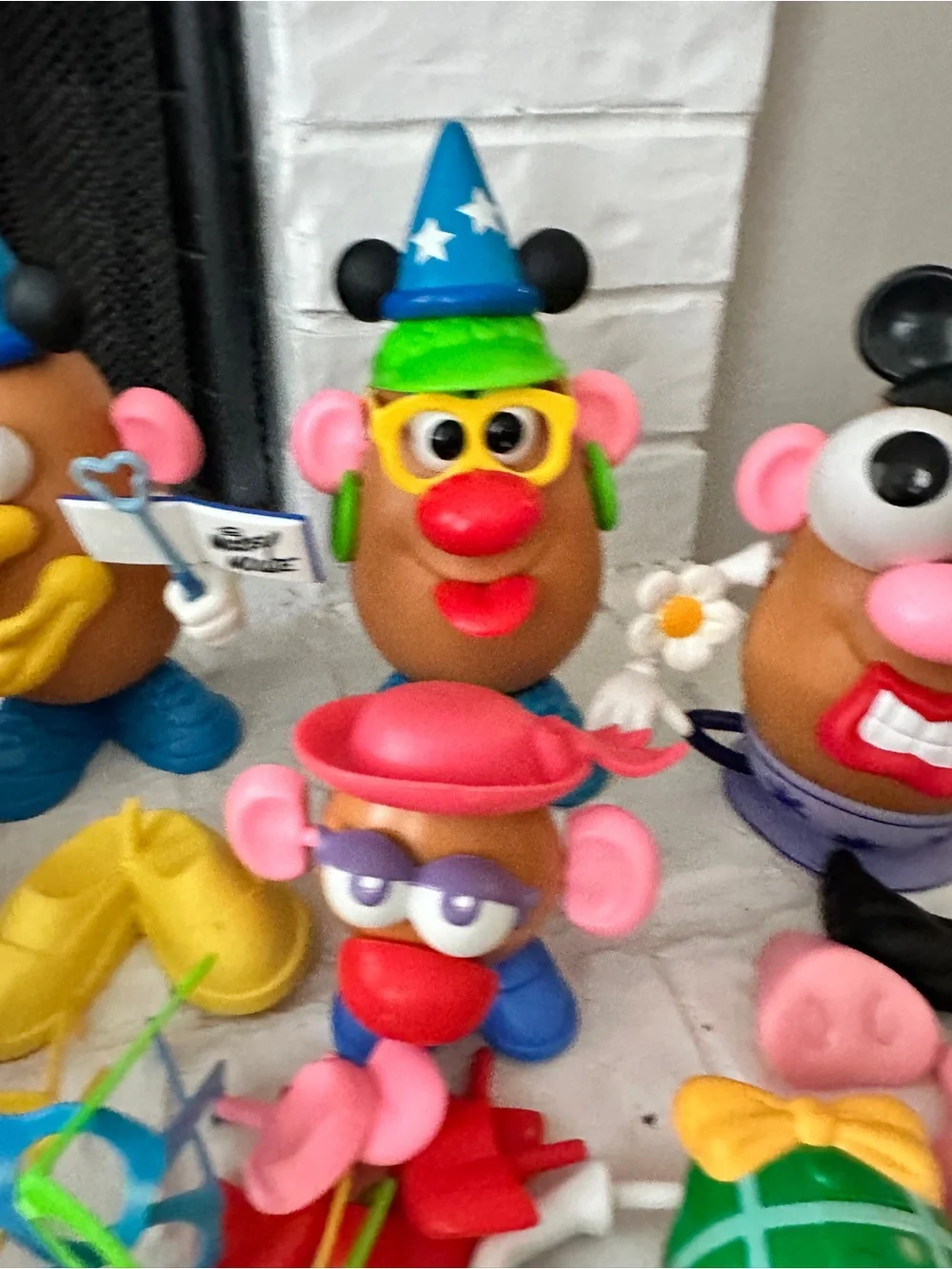 Mr. Mrs. Baby Potato Head Accessories Disney Lot 7 Large 4 Small Mickey Mouse